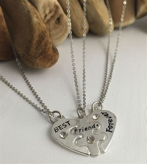 best friends forever necklace for 3|beautiful best friend necklaces.